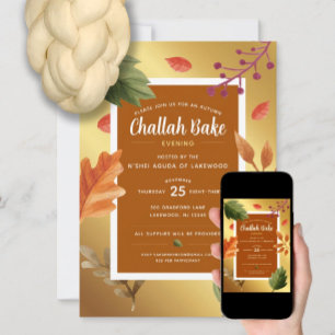 Convite para Evento de Assar Challah