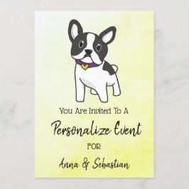 *~* Convite para evento de Bulldog Francês