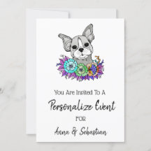 *~* Convite para Evento de Cachorro Francês Boniti