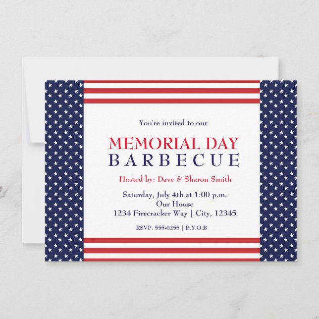 Convite para Evento de Churrasco no Dia do Trabalh (Frente)