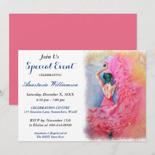 CONVITE PARA EVENTO DE FESTA DE DANÇA FLAMENCA