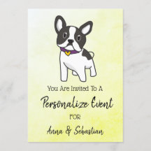 *~* Convite para Evento de Frenchie Bulldog Francê