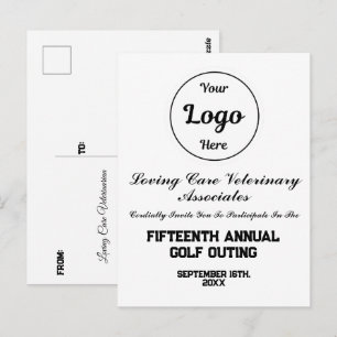 Convite para Evento de Golfe Corporativo com Logot