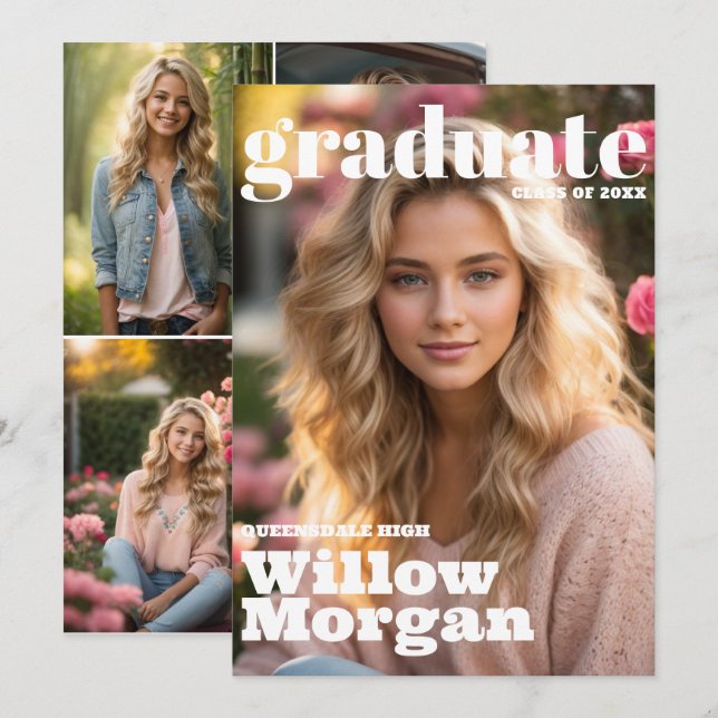 Convite para Evento de Graduação de Fotografia do  (Frente/Verso)