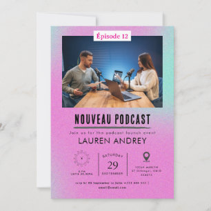Convite para Evento de Lançamento de Podcast