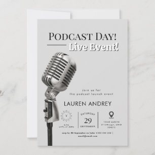 Convite para Evento de Lançamento de Podcast