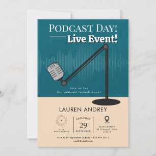 Convite para Evento de Lançamento de Podcast