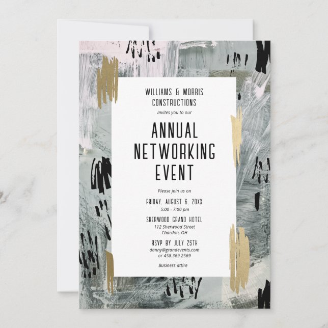 Convite para Evento de Networking Corporativo (Frente)