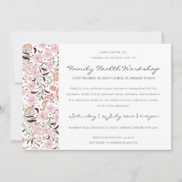 Convite para Evento de Workshop de Paisley Floral 