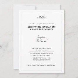 Convite para eventos corporativos minimalistas