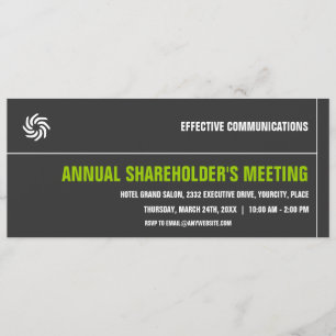 Convite para eventos corporativos tipográficos em 