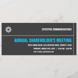 Convite para eventos corporativos tipográficos em 