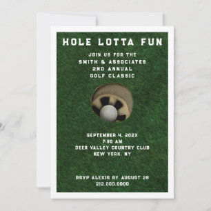 Convite para eventos de festas de golfe