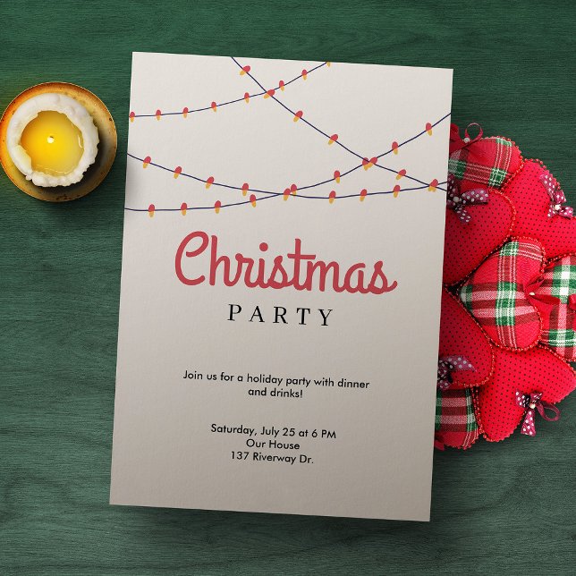 Convite para eventos de festas de Natal | Luzes (Criador carregado)