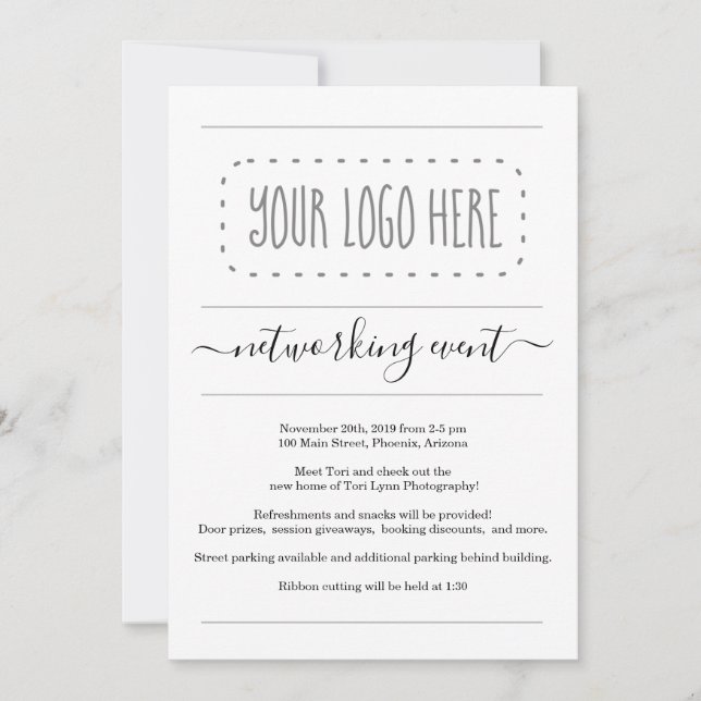 Convite para eventos de rede empresarial - Adicion (Frente)