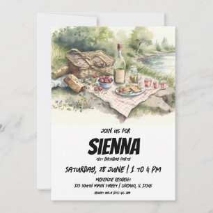 Convite para exibição no lago Picnic de Verão