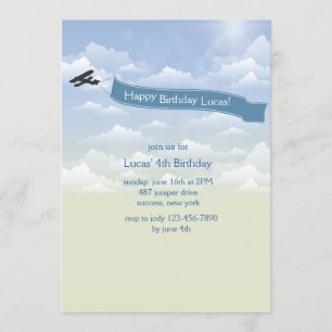 Convite para faixas de avião