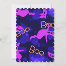 Convite para Fantasmas de Halloween à Noite