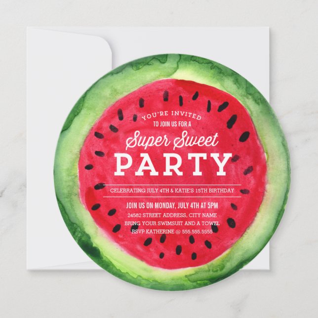 Convite para Fatia de Verão (Frente)