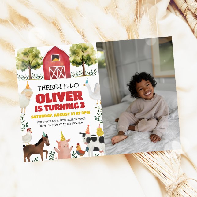 Convite para Fazenda de aniversário de 3 anos de   (Criador carregado)