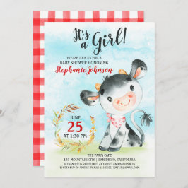 Convite para Fazenda de Chá de fraldas de Vaca de