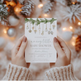 Convite para feliz de Chá de fraldas de Natal