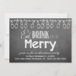 Convite para Feriado de Chalkboard