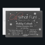 Convite para Férias de Chalkboard<br><div class="desc">Que divertido! Cocktails de Natal,  Convite para festas de Natal</div>
