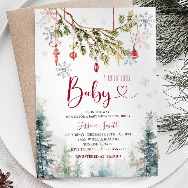 Convite para Férias de enfeites de natal (Criador carregado)