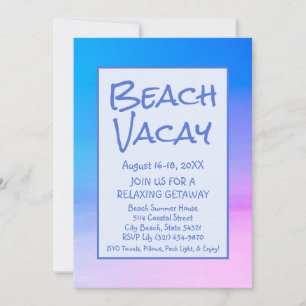Convite para Férias de Praia
