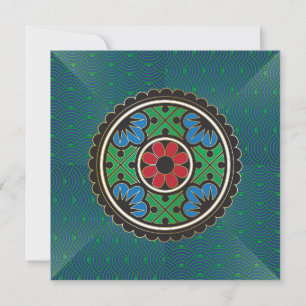 Convite para férias Mah Jongg/Cartão plano