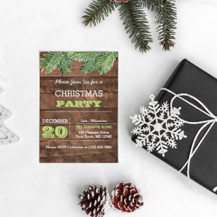 Convite para Férias Rústicas de Madeira e Pinheiro