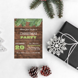 Convite para Férias Rústicas de Madeira e Pinheiro