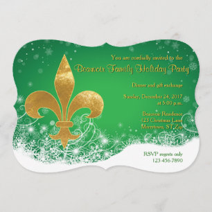 Convite para Férias Verdes de Fleur Dourado Elegan