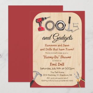 Convite para Ferramentas e Gadgets Honey Do Chá