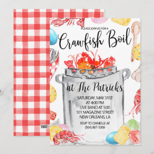 Convite para fervura de lagostins de Páscoa