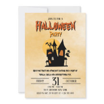 Convite para Festa à Fantasia de Halloween Assusta