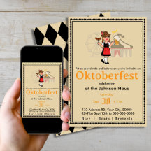 Convite para Festa Alemã de Outono do Oktoberfest