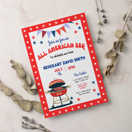 Convite para Festa Americana de Churrasco