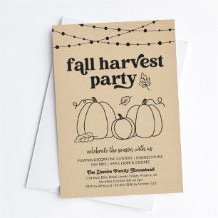 Convite para Festa da Colheita de Outono