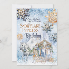Convite para Festa da Princesa Floco de Neve
