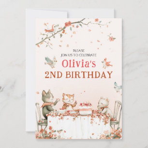 Convite para Festa das Flores com Gatos