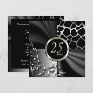 Convite para Festa de 25º Aniversário Black Beauti