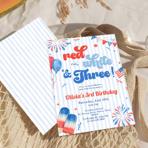 Convite para Festa de 3º Aniversário - 4 de Julho