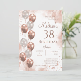 convite para festa de 38º aniversário