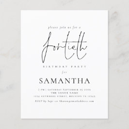 Convite para Festa de 40 Anos com Roteiro Simples 