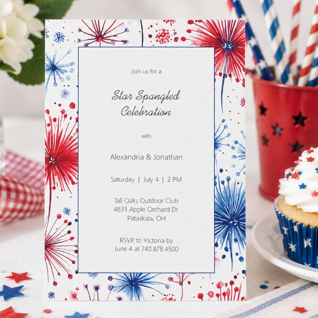 Convite para Festa de 4 de Julho (Criador carregado)