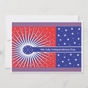 Convite para Festa de 4 de Julho 7x5