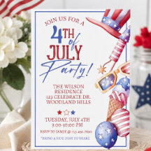 Convite para Festa de 4 de Julho | Verão Patriótic