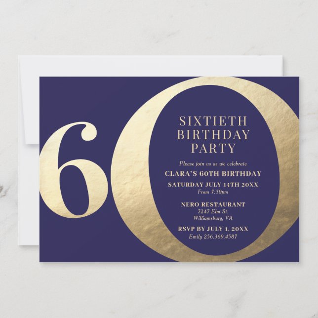 Convite para Festa de 60 Anos (Frente)